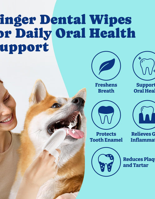Load image into Gallery viewer, YoYoBay Dog Teeth Cleaning Wipes Dual-Sided Herbal Formula 50 PCS Unflavored
