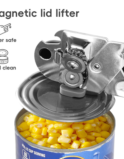 Load image into Gallery viewer, UHIYEE Manual Can Opener Heavy Duty Sharp Blade Soft Handle Black
