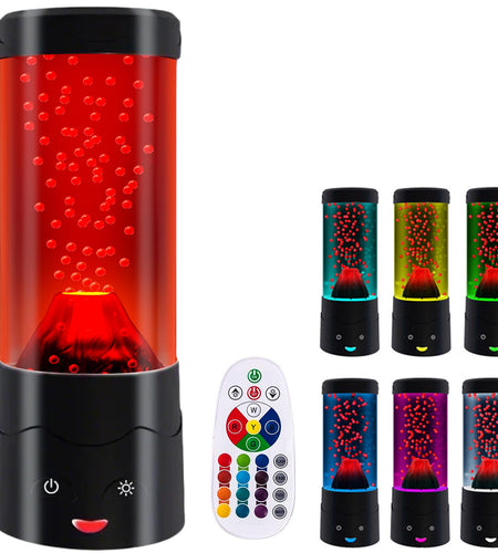 GANBIPU Volcano Lamp LED Multi-Color Changing Night Light Red Home Decor
