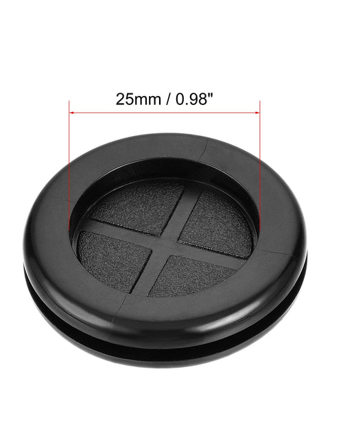 Load image into Gallery viewer, uxcell Rubber Grommet Round Double-Sided Mount Dia 32mm Wire Protection 20pcs
