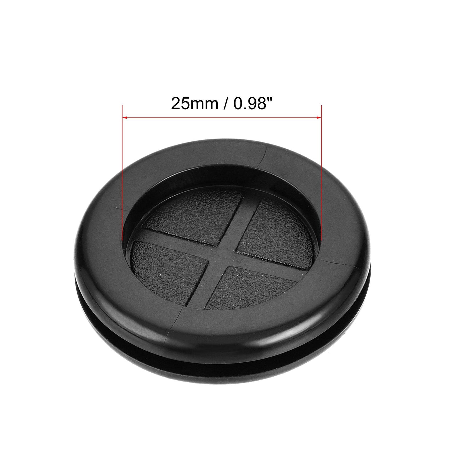 uxcell Rubber Grommet Round Double-Sided Mount Dia 32mm Wire Protection 20pcs