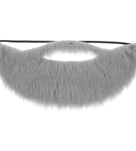 Lusofie Grey Fake Beard Elastic Realistic Costume Facial Hair for Role Play