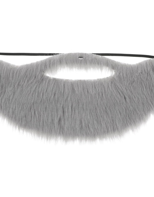 Load image into Gallery viewer, Lusofie Grey Fake Beard Elastic Realistic Costume Facial Hair for Role Play
