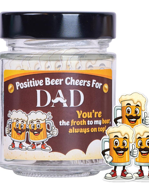 Load image into Gallery viewer, SOLMAY Funny Beer Cheers Gift Jar with 60 Uplifting Messages for Dad 0.5
