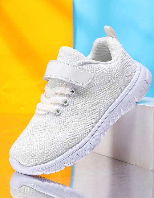 Load image into Gallery viewer, Sypsfwco Boys Girls Sneakers Mesh Breathable Lightweight Black Size 5 US
