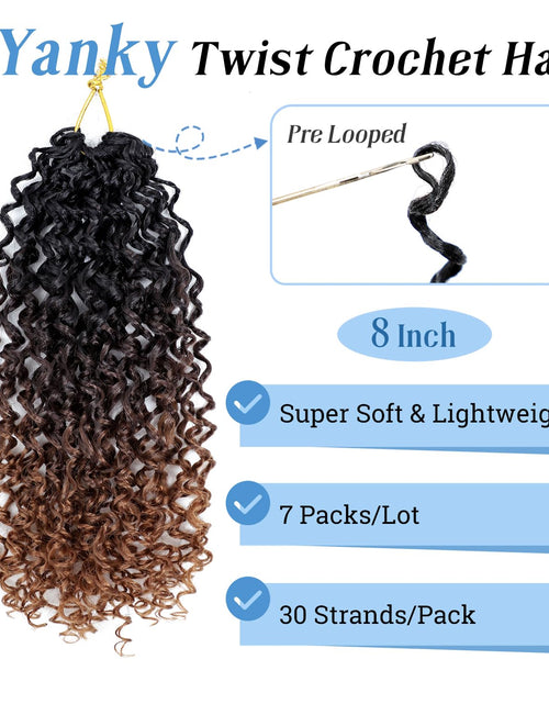 Load image into Gallery viewer, Dorsanee Spring Yanky Twist Hair 8 Inch Synthetic Mini Twist 7 Packs T1B/4/30
