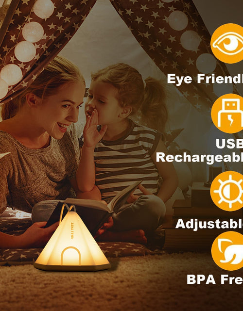 Load image into Gallery viewer, NPJGKY Portable Hanging Tent Night Light Desk Lamp Touch Dimmable Timer White
