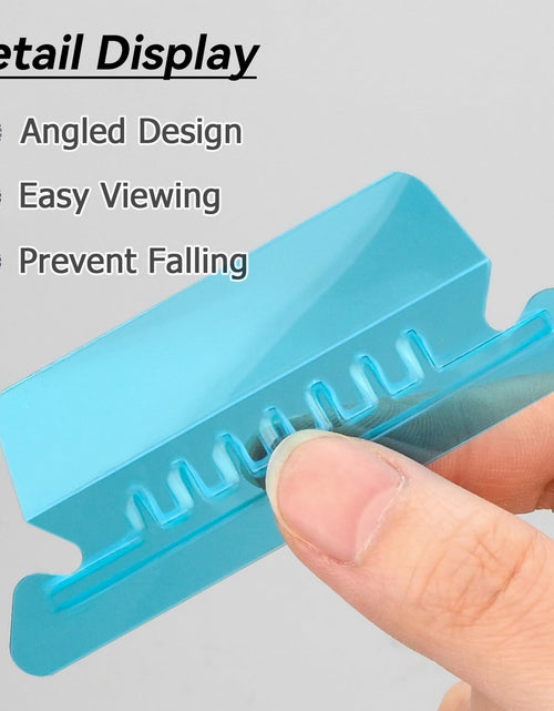 Load image into Gallery viewer, Tecreddy Hanging File Folder Tabs 60 Sets Multicolor 2" Clear Plastic Labels
