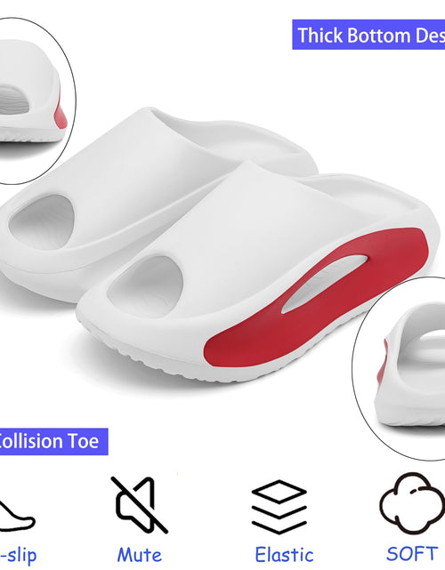Load image into Gallery viewer, Meik Mangni Platform Slide Sandals Non-Slip Lightweight White Size 8-8.5W/7-8M
