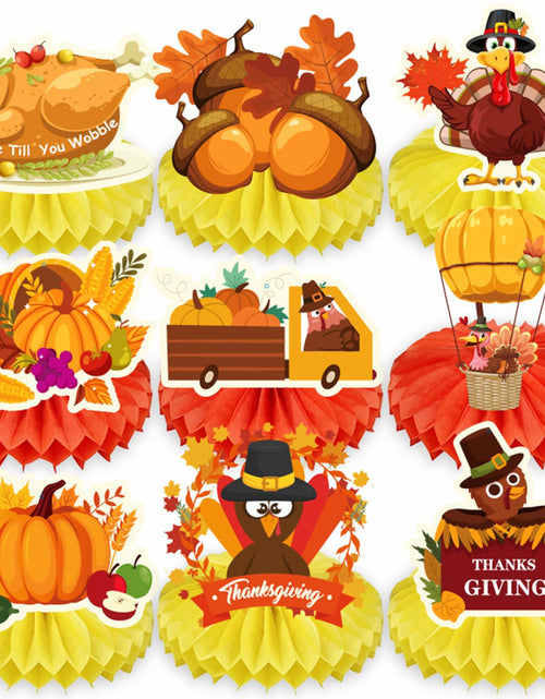 Load image into Gallery viewer, Qpout 9-Piece Thanksgiving Fall Party Table Centerpiece Decorations
