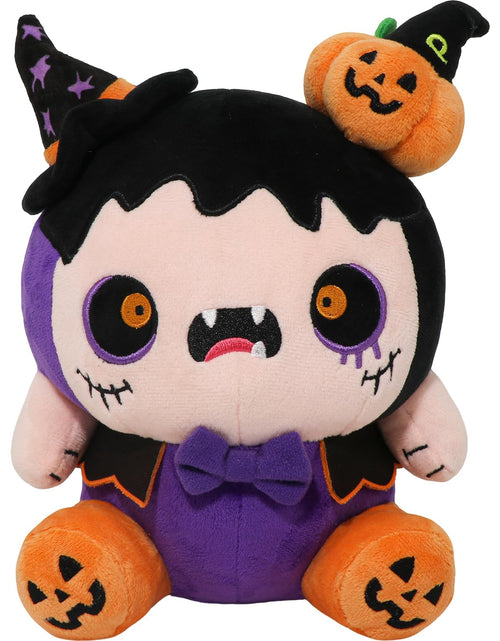 Load image into Gallery viewer, CAIYUEGG Halloween Monster Plush Purple Demon Witch Pumpkin 10 inch
