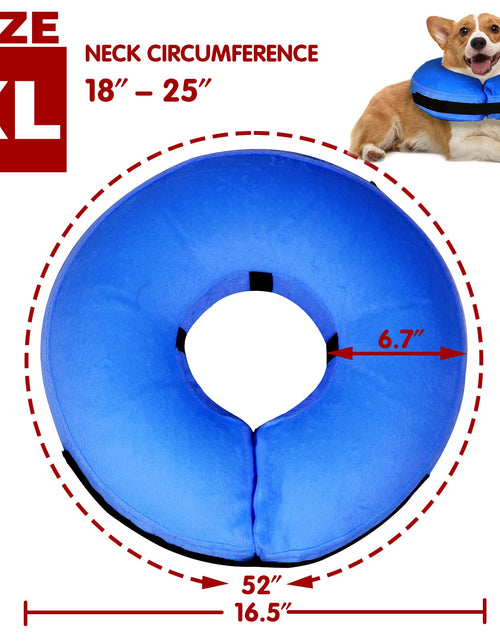 Load image into Gallery viewer, Tonqixope Inflatable Dog Cone Collar Soft Protective Donut Collar Blue XL
