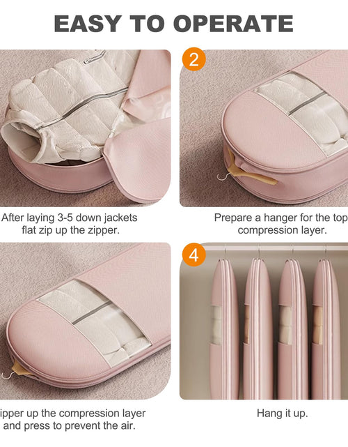 Load image into Gallery viewer, TPTAL Space Saving Hanging Garment Bag Beige with Self Compression Zipper
