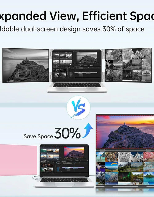 Load image into Gallery viewer, InnoView Foldable 15.6" Dual Portable Monitor-INVPM009-05B
