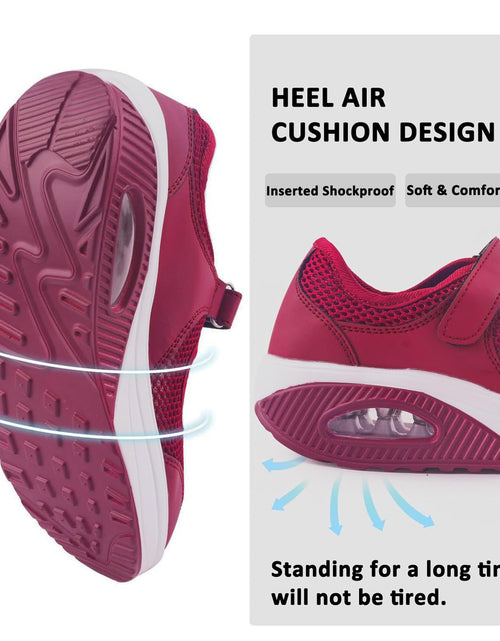 Load image into Gallery viewer, Git-up Women's Arch Support Walking Shoes Orthopedic Sneakers Red Size 9.5
