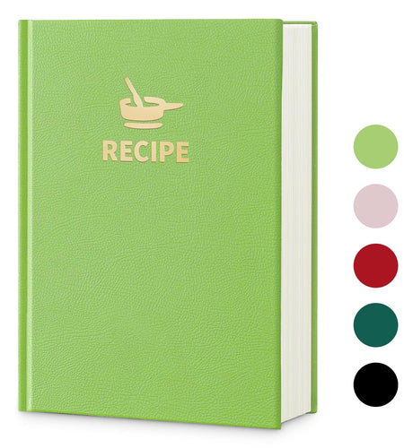 TSFPapier Hardcover Recipe Book 7x9.6in B5 160 Pages Leather Cover DarkRed