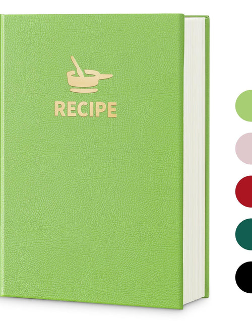 Load image into Gallery viewer, TSFPapier Hardcover Recipe Book 7x9.6in B5 160 Pages Leather Cover DarkRed

