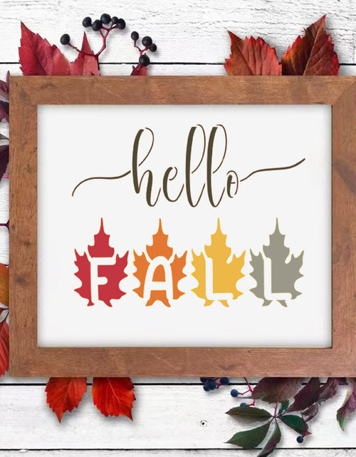 Load image into Gallery viewer, Vloso 16 Pcs Fall Stencils 5x5 Inch Reusable Thanksgiving DIY Crafts
