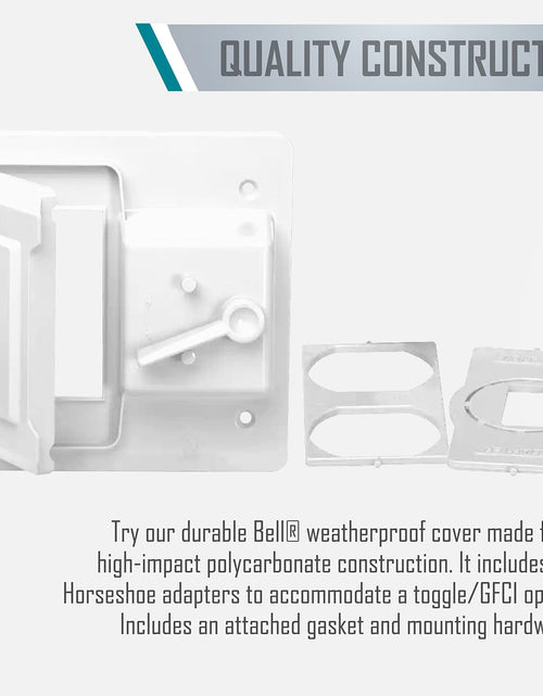 Load image into Gallery viewer, Hubbell Raco 2-Gang Weatherproof Cover Plastic Toggle GFCI White

