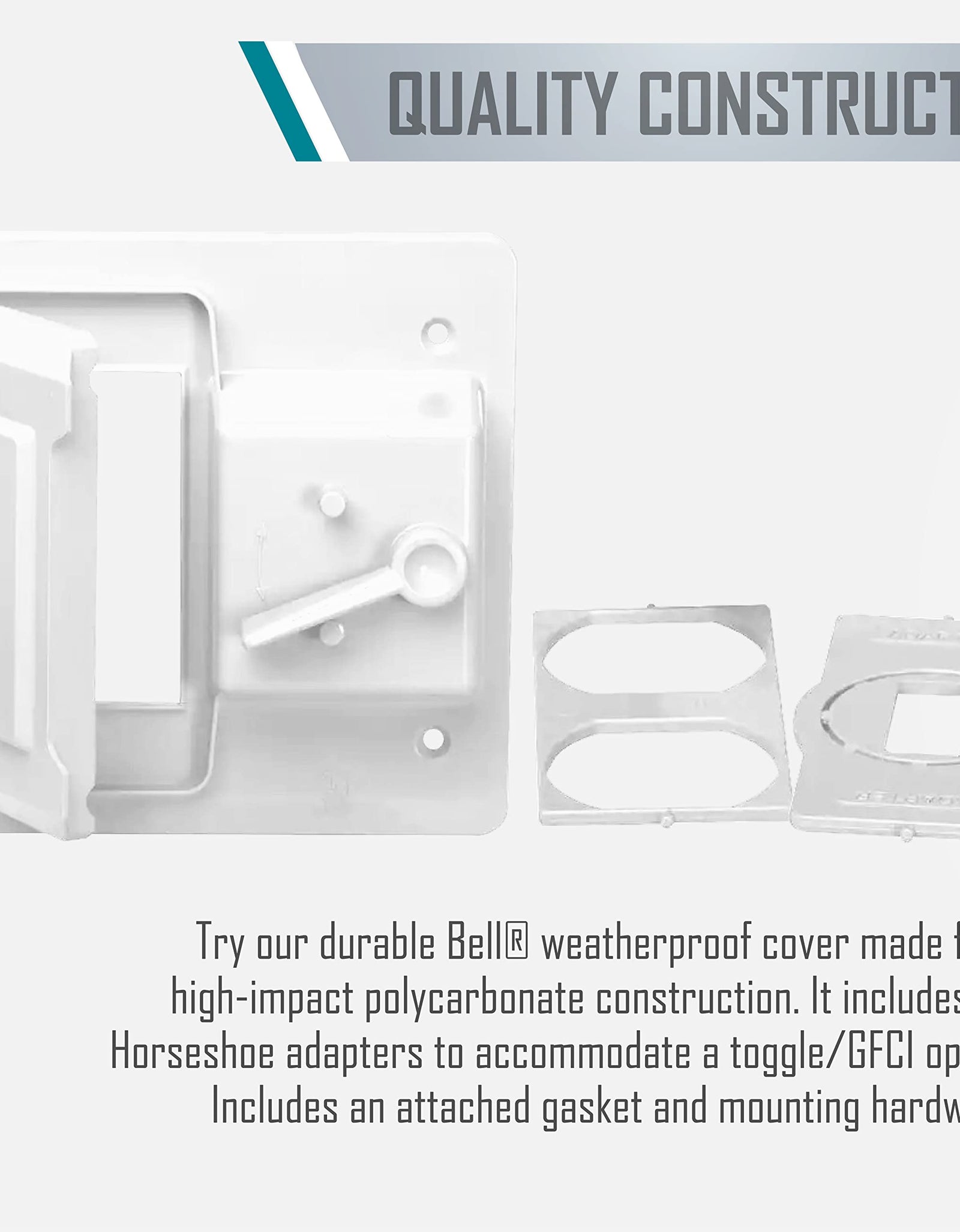 Hubbell Raco 2-Gang Weatherproof Cover Plastic Toggle GFCI White