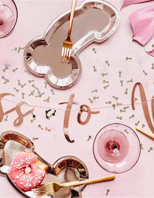 Load image into Gallery viewer, HQKJGSYX 10 PCS Disposable Glitter Party Plates Rose Gold Geometric Modern
