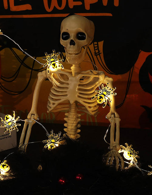 Load image into Gallery viewer, Joygoods Halloween Spider String Lights 7ft 20 LED Warm White Battery 2 Pack
