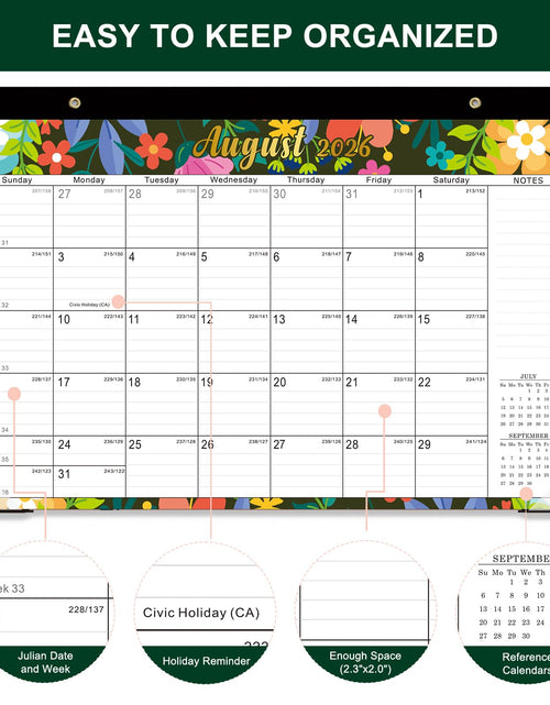 Load image into Gallery viewer, Lbylyhxc 2026-2027 18-Month Desk Calendar 17x12 Flowers Jan 2026-Jun 2027
