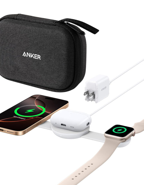 Load image into Gallery viewer, Anker MagGo Wireless Charging Station (3-in-1, Foldable Pad)
