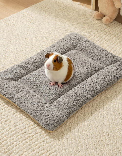 Load image into Gallery viewer, SOMAHE 3D Snow Fleece Small Animal Bed Grey 10x13.7x1 Inch
