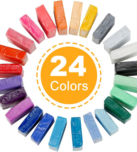 CiaraQ Polymer Clay Kit Mini Modeling Set 24 Colors for Kids Beginners Artist