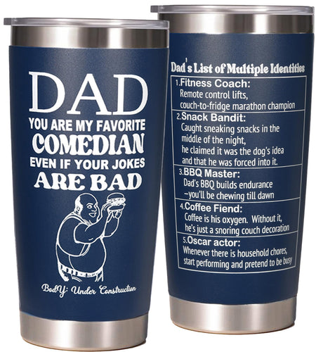 Carselage Stainless Steel Tumbler 20Oz Navy Blue Fathers Day Gift Dad
