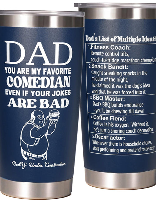Load image into Gallery viewer, Carselage Stainless Steel Tumbler 20Oz Navy Blue Fathers Day Gift Dad

