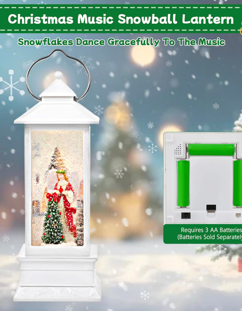 Load image into Gallery viewer, Little Glee Christmas Lantern LED Music Holiday Decoration Angel Tree Resin
