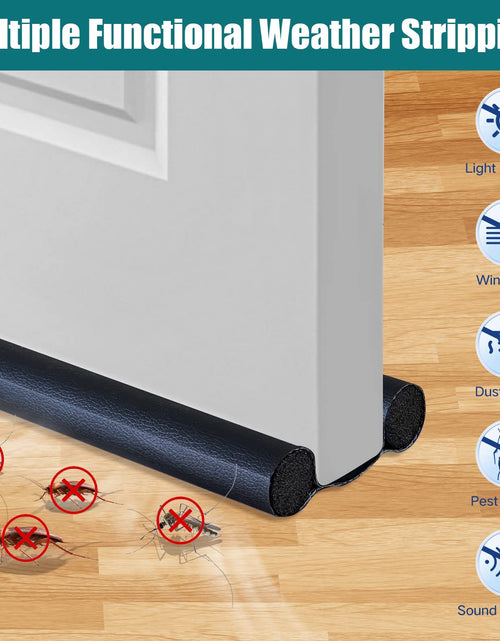 Load image into Gallery viewer, Protalwell Door Draft Stopper Brown Under Door Insulator Fits 1-3/4" Doors
