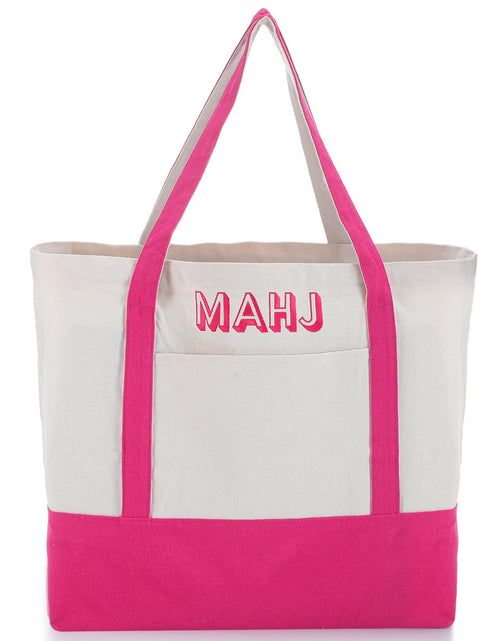 Load image into Gallery viewer, Sunnymove Extra Large American Mahjong Tile Bag Pink 25.2x14.17x9.06 in
