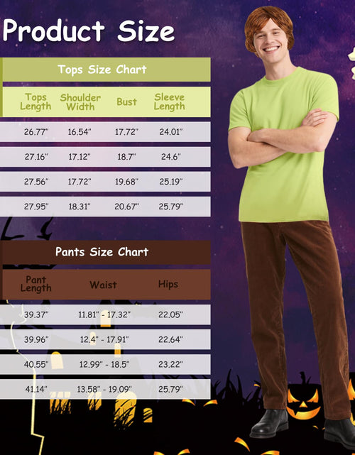 Load image into Gallery viewer, Apragaz Mens Halloween Costume Retro Mystery Solver Green Brown Size L
