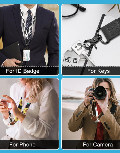 Load image into Gallery viewer, YAVVOZH Soft Plaid Key Lanyard for Women Neck Id Badge Orange Size Average
