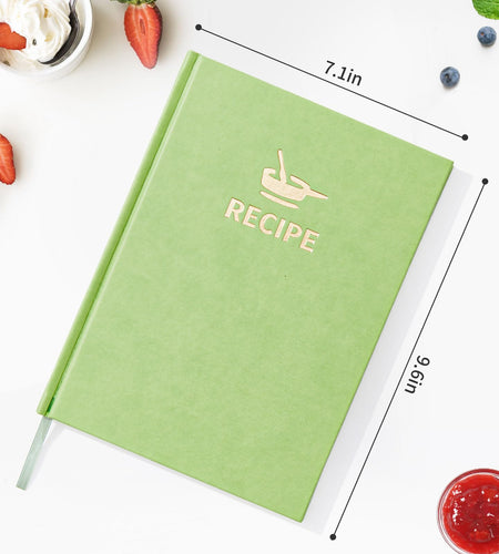 TSFPapier Hardcover Recipe Book 7x9.6in B5 160 Pages Leather Cover DarkRed