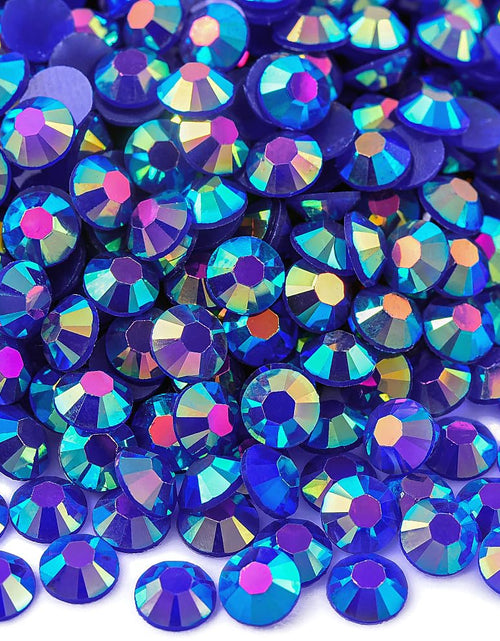 Load image into Gallery viewer, Blinginbox 1500pcs 5mm AB Resin Flatback Rhinestones Round Non-Hotfix Sapphire
