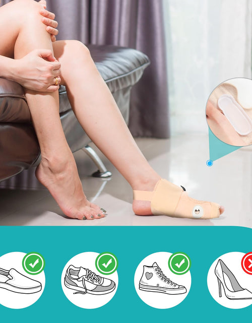 Load image into Gallery viewer, Promifun Bunion Corrector Adjustable Toe Splint Pain Relief Beige 1Pair One Size
