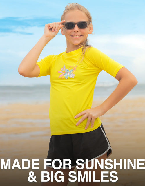 Load image into Gallery viewer, Kanu Surf Girls Rash Guard UPF 50+ Short Sleeve Swim Shirt Daria Size 8
