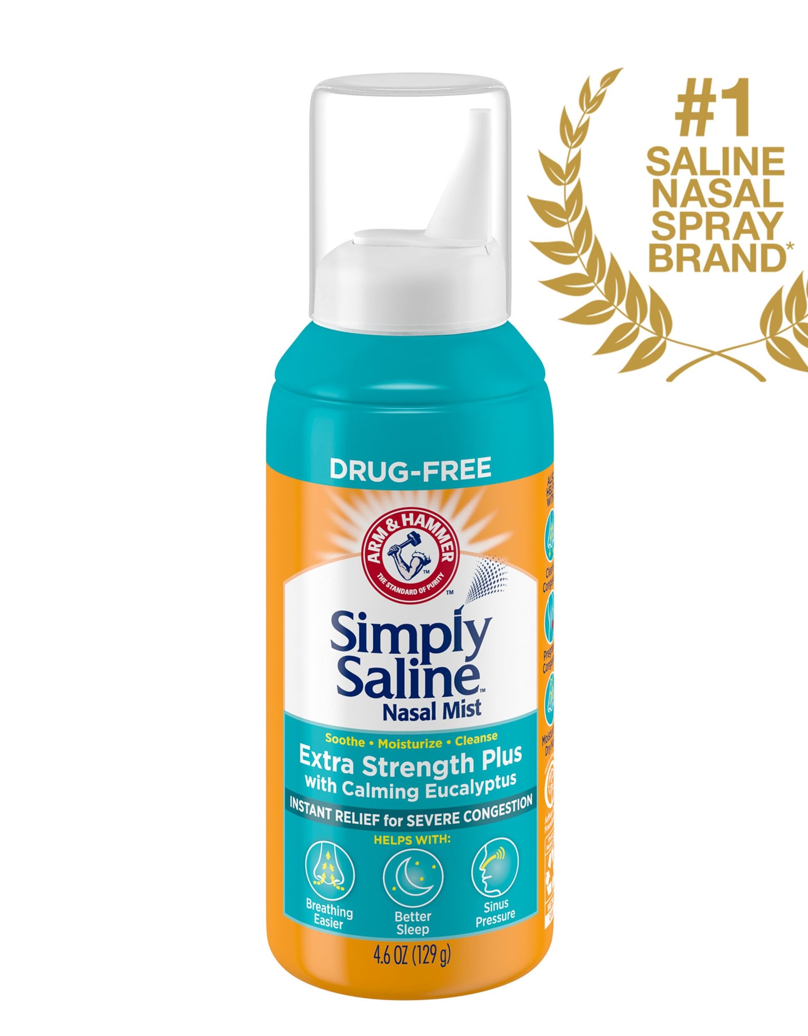 ARM & Hammer Simply Saline Extra Strength Plus Eucalyptus Nasal Mist 4.6 oz