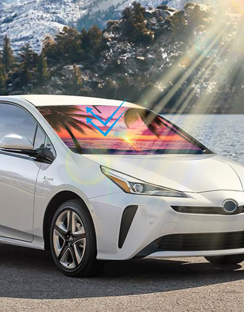 Load image into Gallery viewer, Sunset Beach Windshield Sun Shade for Toyota Prius Hatchback 2016-22 Foldable
