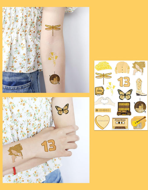 Load image into Gallery viewer, Onogola Party Glitter Temporary Tattoos Lucky Number 13 Stickers ST02
