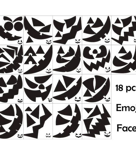 Calidum Halloween Pumpkin Decorating Stickers 18 Sheets Black Kids Craft