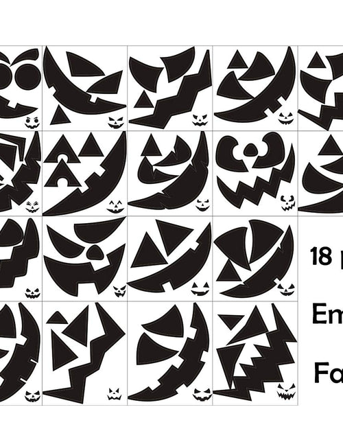 Load image into Gallery viewer, Calidum Halloween Pumpkin Decorating Stickers 18 Sheets Black Kids Craft
