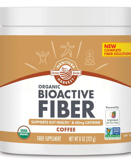 Load image into Gallery viewer, Manitoba Harvest Organic BioActive Fiber Supplement 6g Fiber 8oz Coffee
