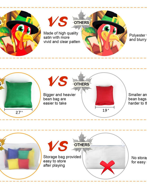 Load image into Gallery viewer, HiParty Thanksgiving Toss Game with 4 Bean Bags, Classic Fall Festival Design
