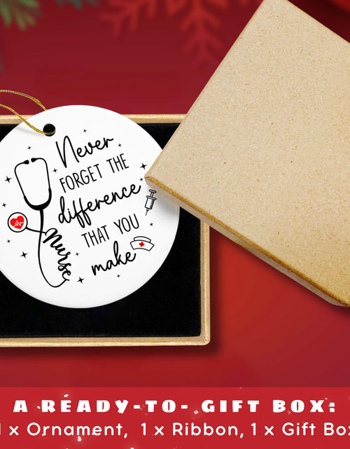 Load image into Gallery viewer, Pawzity Nurse Christmas Ornament Ceramic Gift for Women Nurses RN

