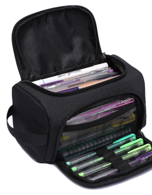 Load image into Gallery viewer, XQXA Large Capacity Pencil Case Organizer Multifunctional Travel Pen Bag Black
